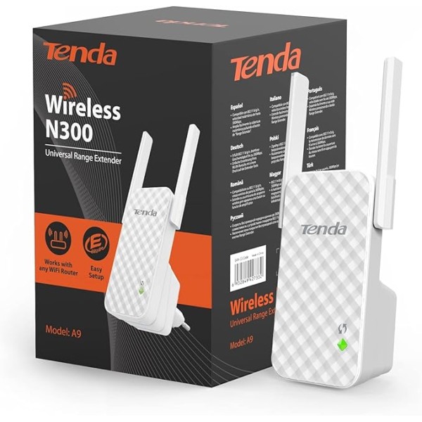 TENDA Wir eless wall 300 Mbps Range Extender-A9
