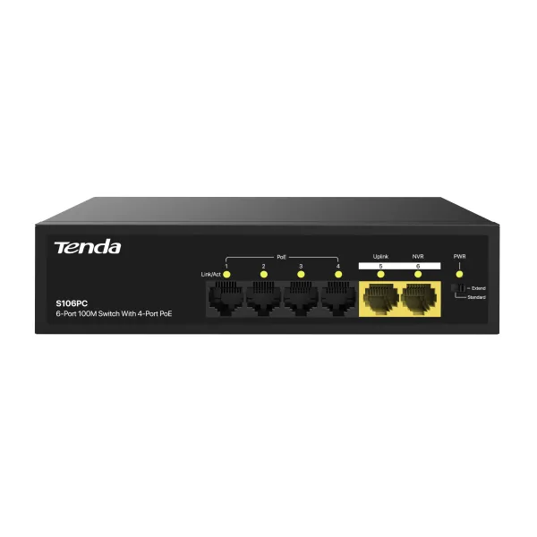 TENDA Swithch 6-port 100M Lite POE-S106PC