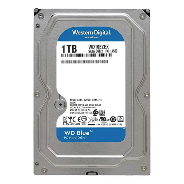 هارد درايف ويسترن ديجيتال 1 تيرابايت 3.5 بوصة داخلي للكمبيوتر ازرق (استعمال خارج)