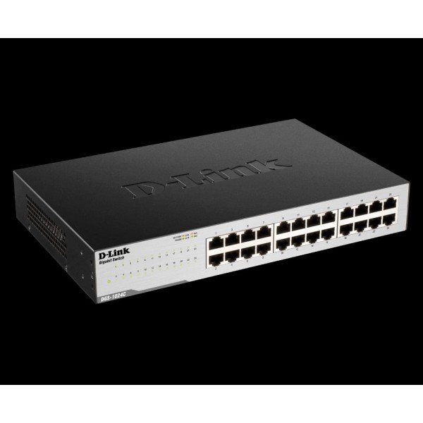 سويتش دي لينك 24 منفذ 10/100/1000 ميجابت في الثانية Unmanaged Rackmount DGS-1024C